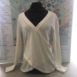 Old Navy Active White Wrap Top